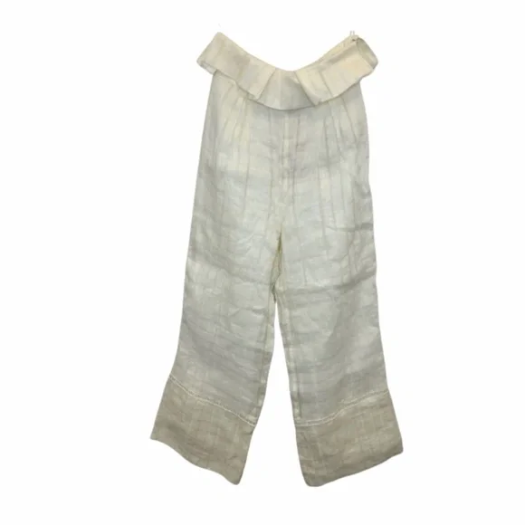 New! Cult Gaia Elle Cream Linen Pantsxxs